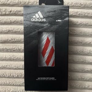 Adidas X Pro Slip-In Shield with Sleeve - Red and White